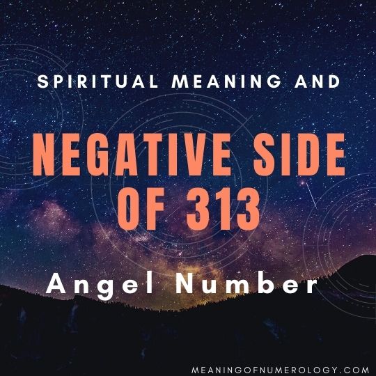 spiritual meaning and negative side of 313 angel number