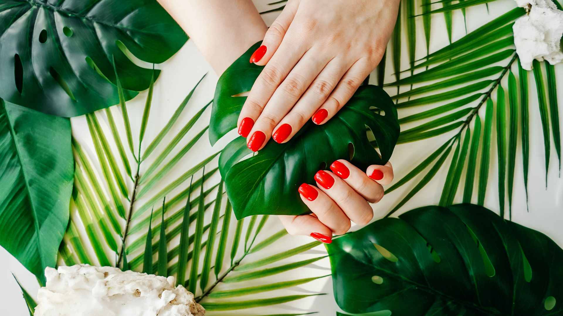 Perfect Nail Color Based on Your Birthday red on green